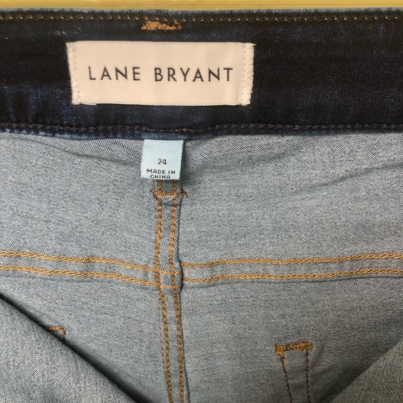 Lane Bryant Signature Fit Mid Rise Skinny Pedal Jeans Size 24 - Picture 5 of 9